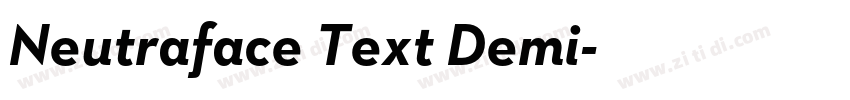 Neutraface Text Demi字体转换